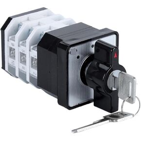 LW12-16YS2/3 with Key Rotaris ON-Off-ON Three Levels 690V 16A Control Circuit Power Supply Main Rotary Changeover Cam Switch