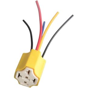 Ceramic Car Relay Holder,5 pins Auto Relay Socket 5 pin Relay Connector 10cm