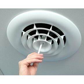 White Round Ceiling Diffuser and 8 in. Boot with Butterfly Damper