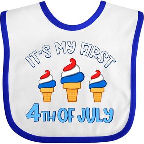 inktastic It's My First 4th Of July Baby Bib