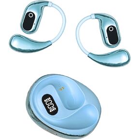 AI Translation Earbuds with Real Time 144 Languages Support, Bluetooth 5.4 Wireless Translator Earbuds, ENC Noise Cancelling for Travel Meetings Learning (Blue)