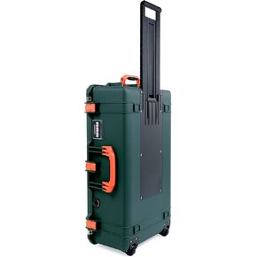 Trekking Green Pelican 1615 Air case with Orange Handles & latches. Comes Empty.