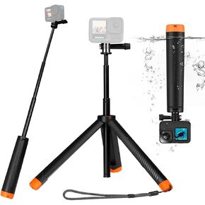 Floating Selfie Stick Hand Grip Waterproof Handle with Bluetooth Remote for Go Pro Hero 13 12 11 10 9 8 Handle Moun,Pole Monopod Handle Mount Accessory for Underwater Snorkeling & Water Sports