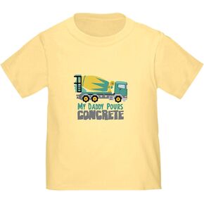 CafePress My Daddy Pours Concrete T Shirt Cute Toddler Graphic Tee, 100% Cotton