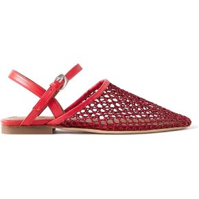 Mesh Ballet Flats for Women Fishnet Square Toe Mary Jane Flat Ballerina Shoes Dressy Comfortable Casual with Buckle Strap
