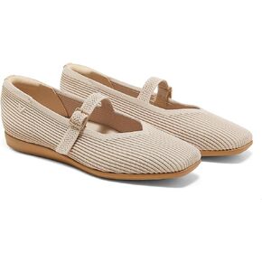 VIVAIA Margot Walker Mary Jane Women Flat Shoes Slip on Square-Toe Washable Shoes Comfortable for Work with Arch Support