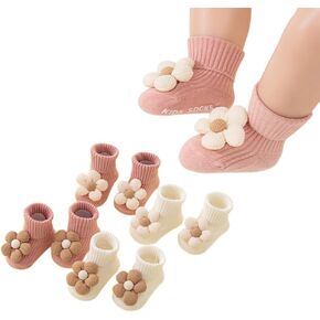 Belsmi Baby Girls Socks Non Slip Grips Princess Flower Crew Crew Infant Summer Sumber Justbler Kids Anti Skid Socks