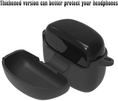 حافظة لسماعات الأذن اللاسلكية jbl Tune Flex مصنوعة من مادة السيليكون مقاومة للصدمات وغطاء حماية محمول فريد من نوعه مع حلقة تسلق لـ jbl Tune Flex (أبيض) in Saudi Arabia