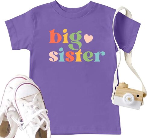 LAZYCHILD in My Big Sister Era Shirt: Girl Big Sister Shirts Toddler Announcement Gifts Short Sleeve Tops in Saudi Arabia