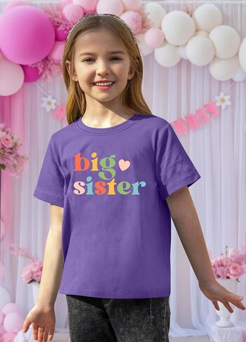 LAZYCHILD in My Big Sister Era Shirt: Girl Big Sister Shirts Toddler Announcement Gifts Short Sleeve Tops in Saudi Arabia