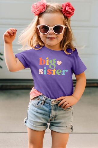 LAZYCHILD in My Big Sister Era Shirt: Girl Big Sister Shirts Toddler Announcement Gifts Short Sleeve Tops in Saudi Arabia