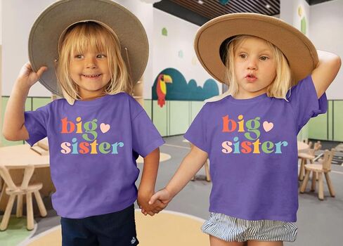 LAZYCHILD in My Big Sister Era Shirt: Girl Big Sister Shirts Toddler Announcement Gifts Short Sleeve Tops in Saudi Arabia