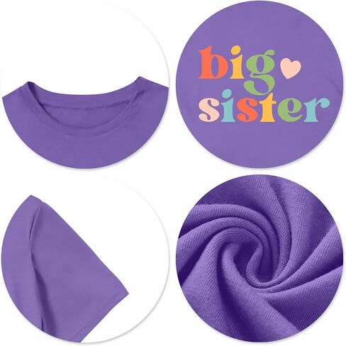 LAZYCHILD in My Big Sister Era Shirt: Girl Big Sister Shirts Toddler Announcement Gifts Short Sleeve Tops in Saudi Arabia