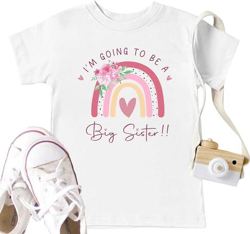LAZYCHILD in My Big Sister Era Shirt: Girl Big Sister Shirts Toddler Announcement Gifts Short Sleeve Tops in Saudi Arabia