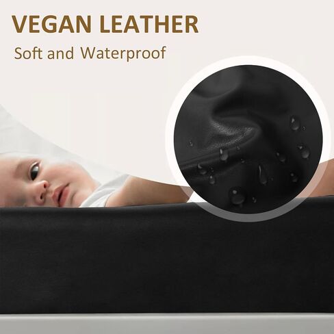 Owlowla Changing Pad Cover,Waterproof Changing Pad Covers-Soft Leather Diaper Changing Table Cover,Fits Standard Changing Pads for Baby Boy Girl（Brown） in Kuwait