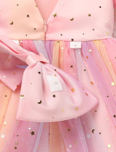 Idopip Toddler Baby Girls Sequin Butterfly Tutu Dress Princess Birthday Party Pageant Flower Girl Wedding V-Backless Dresses in Kuwait