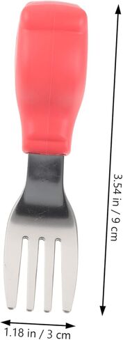 FRCOLOR 1 مجموعة أواني شوكة ملعقة مريحة لتناول الأكل من أجل استخدام أدوات المائدة المحمولة وسهلة التنظيف للاستخدام في المدرسة المنزلية in Kuwait