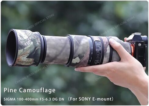 CHASING BIRDS Camouflage Waterproof Lens Coat for Sigma 100-400mm F5-6.3 DG DN OS Rainproof Lens Protective Cover (Pine Camouflage) in Kuwait