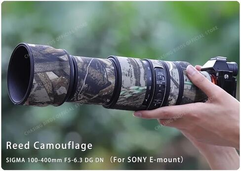 CHASING BIRDS Camouflage Waterproof Lens Coat for Sigma 100-400mm F5-6.3 DG DN OS Rainproof Lens Protective Cover (Pine Camouflage) in Kuwait