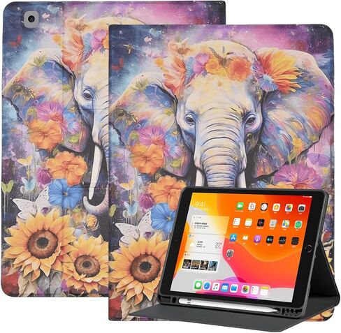 حافظة YHB لجهاز iPad الجيل السابع والثامن والتاسع (شاشة 10.2 بوصة - إصدار 2019 و2020 و2021)، حامل نحيف قابل للطي من جلد البولي يوريثان وزوايا رؤية متعددة وغطاء واقٍ من مادة TPU - خريطة Marauder's Vintage in Saudi Arabia