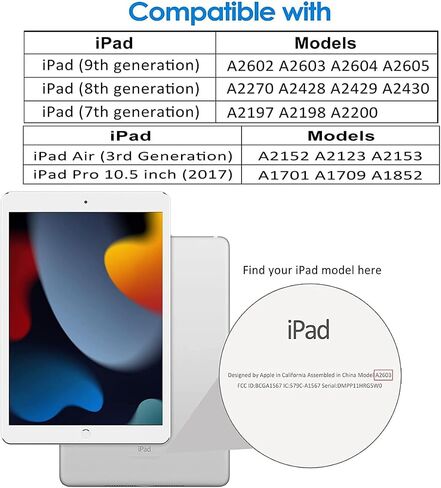 حافظة YHB لجهاز iPad الجيل السابع والثامن والتاسع (شاشة 10.2 بوصة - إصدار 2019 و2020 و2021)، حامل نحيف قابل للطي من جلد البولي يوريثان وزوايا رؤية متعددة وغطاء واقٍ من مادة TPU - خريطة Marauder's Vintage in Saudi Arabia