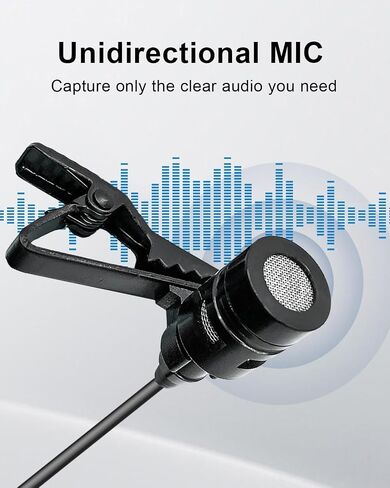 Lavalier Lapel Microphone Compatible with Sennheiser Wireless System Bodypack Transmitter EW100 G4 EW300 G1 G2 G3, EWD1, ME2, ME3, ME4 Omnidirectional Condenser Mic (3.5mm Screw Lock Plug) in Saudi Arabia