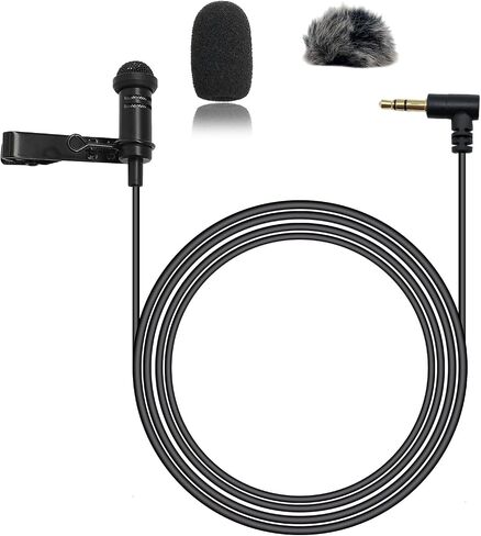 Lavalier Lapel Microphone Compatible with Sennheiser Wireless System Bodypack Transmitter EW100 G4 EW300 G1 G2 G3, EWD1, ME2, ME3, ME4 Omnidirectional Condenser Mic (3.5mm Screw Lock Plug) in Saudi Arabia