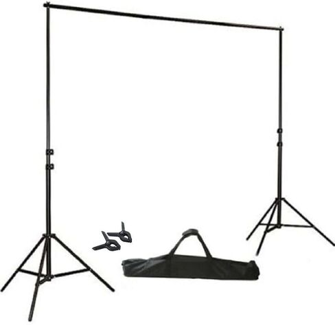 efavormart 8ft x 10ft | Triple Crossbar قابلة للتعديل خلفية الطقم ، 3 في 1 معدن صورة كشك الخلفية موقف in Kuwait