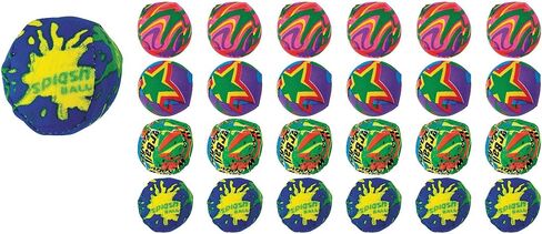 Multicolor Premium Foam Splash Balls - 2" (Pack of 24) - Assorted Design Balls - Perfect for Pool, Beach, and Luau Parties in Saudi Arabia