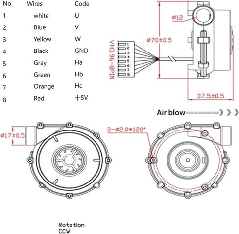 High Pressure Blower, Mini Centrifugal Turbo Fan, Small Blower,Can Be Used For Sleep Ventilator Oxygen(24V) in Saudi Arabia