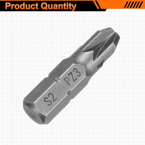 HARFINGTON PZ3 Screwdriver Bit 1/4" Hex Shank 25mm/1" Length Magnetic Phillips Slotted Hex Bits S2 Steel Screw Driver Bit Industrial Grade Electric Hexagon Drill Bits in Saudi Arabia