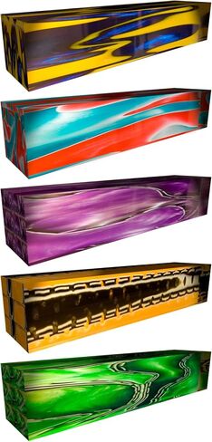 Color Splash Acrylic Resin Pen Blank 3/4" x 3/4" x 5"Patterns May Slightly Vary in Saudi Arabia