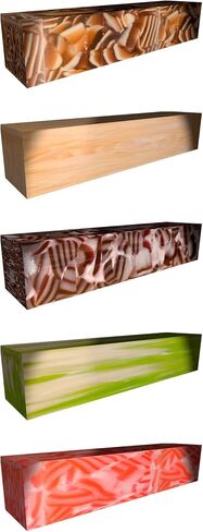 Color Splash Acrylic Resin Pen Blank 3/4" x 3/4" x 5"Patterns May Slightly Vary in Saudi Arabia