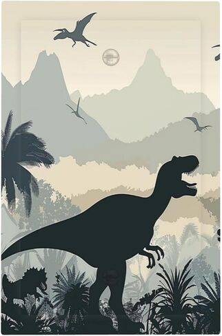 لوحة غلاف مفتاح الضوء لوحة ما قبل التاريخ العالمي الكرتون Dinosaur Fores 1 عصابة لا يوجد جهاز فارغ جدار جدار كهربائي in Kuwait