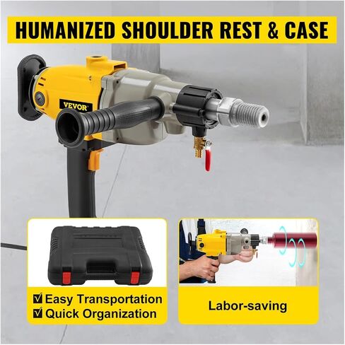 1880W 2180W Handheld Diamond Core Drill Rig Concrete 110mm 130mm 160mm 180mm Wet/Dry Electric Stepless Speed Drilling Tool(110MM-1880W) in Saudi Arabia