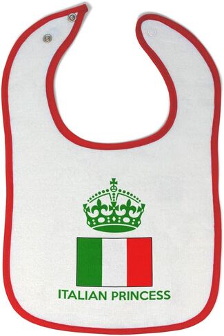 Toddler & Baby Bibs Burp Cloths Princesss Italian Princess Crown Countries Cotton Baby Items for Baby Girl & Boy White Design Only in Saudi Arabia