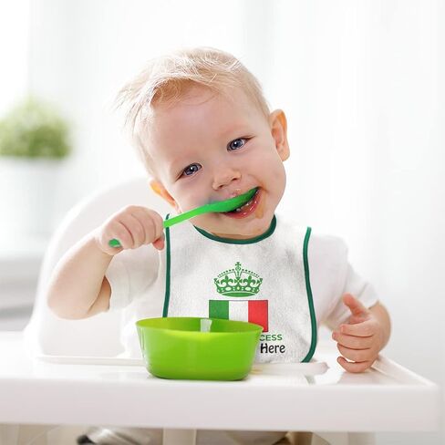 Toddler & Baby Bibs Burp Cloths Princesss Italian Princess Crown Countries Cotton Baby Items for Baby Girl & Boy White Design Only in Saudi Arabia