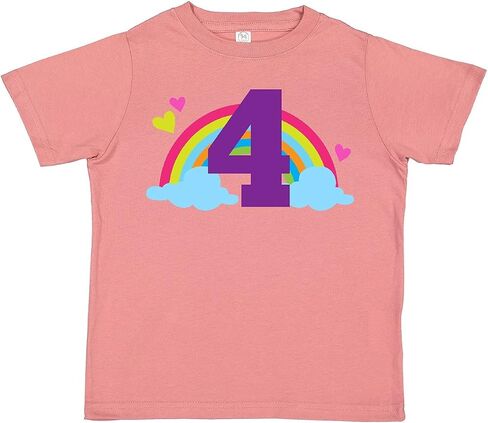 inktastic 4th Birthday Rainbow Toddler T-Shirt in Saudi Arabia
