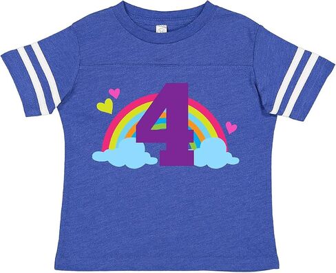 inktastic 4th Birthday Rainbow Toddler T-Shirt in Saudi Arabia