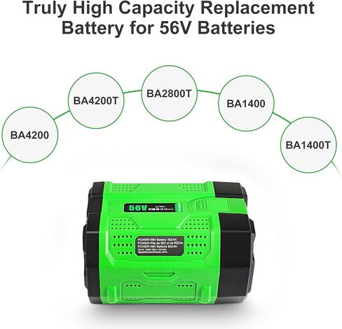 56V 5.0AH Lithium Ion Prategy Battery متوافق مع EGO BA1400T BA2800T BA1120 BA4200 in Kuwait