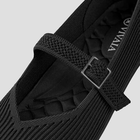 Vivaia Margot Walker Mary Jane Women Flat Shoes تنزلق على أحذية قابلة للغسل مربعًا مريحًا للعمل مع دعم القوس in Kuwait