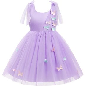 Imekis Flower Girls Dress Butterfly Tulle