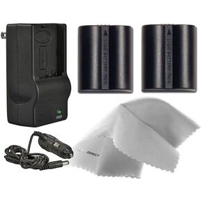 High Capacity Batteries (2 Units) + AC/DC Travel Charger Compatible with Sony Cybershot DSC-H20B + Krusell Multidapt Neck Strap (Black Finish)