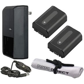 High Capacity Batteries (2 Units) + AC/DC Travel Charger Compatible with Olympus Stylus Tough TG-4 + Krusell Multidapt Neck Strap (Black Finish)
