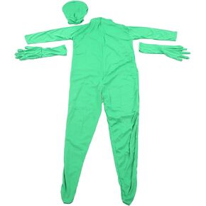 Photo and Film Green Suit and Photography and Video Suit, Green Screen Bodysuit, Chroma Key Body Suit for Movie Special Effects Suit (160cm)