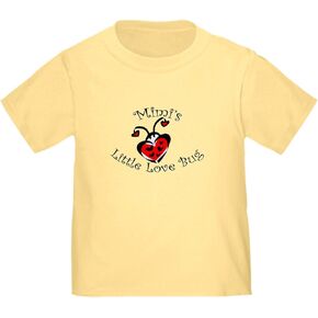 Cafepress Mimi's Love Bug Laddbug Toddler T Shirt Toddler Graphic Tee ، قطن 100 ٪