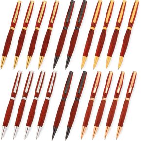 Slimline Pen Kit - Variety, 20 Pack, Includes 4 Gold, 4 Silver, 4 Copper, 4 Gun Metal, 4 Satin Gold