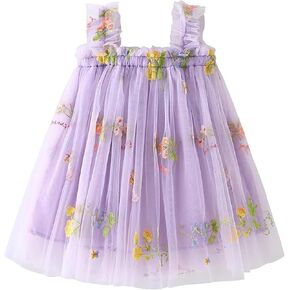 Baby Girls Summer Dress Infant & Toddler's Tulle Tutu Floral Dress Lovely Party Princess Dress
