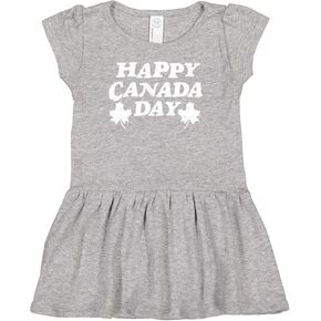 inktastic Happy Canada Day with Distressed Maple Leaves Infant Dress