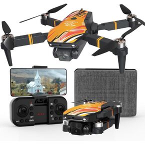 Drone with Camera 4K for Adults, 270° Obstacle Avoidance, Brushless Motor Drones Foldable RC Quadcopter with Optical Flow Positioning, Level 3 Wind Resistance, Altitude Hold (Green)
